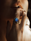 Sabina Gemstone Ring, LABRADORITE RING, RUTILATED QUARTZ RING, MOONSTONE RING