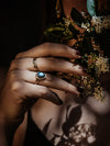 Anika Gemstone Ring, Labradorite Ring, Moonstone Ring, Smoky Quartz Ring