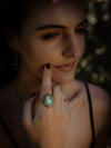 Sabina Gemstone Ring, LABRADORITE RING, RUTILATED QUARTZ RING, MOONSTONE RING