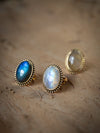 Sabina Gemstone Ring, LABRADORITE RING, RUTILATED QUARTZ RING, MOONSTONE RING