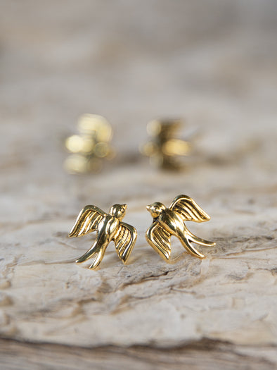 Swallow Brass Earrings