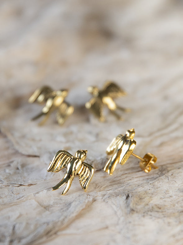 Swallow Brass Earrings