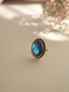 Sabina Gemstone Ring, LABRADORITE RING, RUTILATED QUARTZ RING, MOONSTONE RING