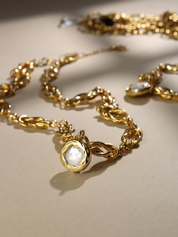 Eternity Mother of Pearl Necklace