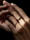Ripple Mother of Pearl Ring, Mother of Pearl Ring, Handmade Ring, Brass Ring, Ring.