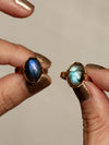 Utopia Gemstone Ring, Gemstone Ring, Labradorite, Brass Ring, Labradorite Ring, Handmade Ring, Ring.