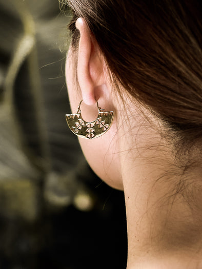 Mishka Brass Earrings