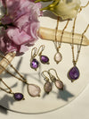 Gemma Gemstone Necklace - Rose Quartz Necklace, Amethyst Necklace, Gemstone Jewelry