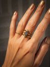 Deliz Gemstone Ring - Moonstone Ring, Labradorite Ring, Silver Ring, Brass Ring, Brass Jewelry, Gemstone