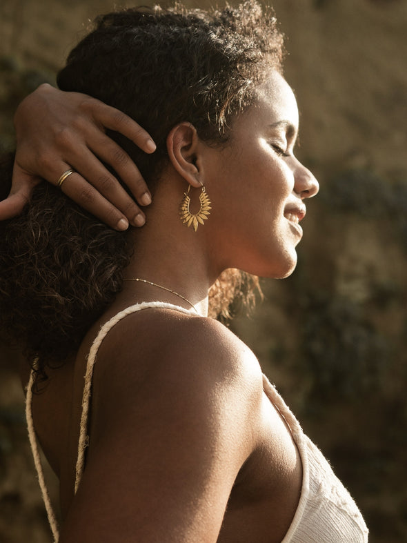 Mimosa Brass Earrings