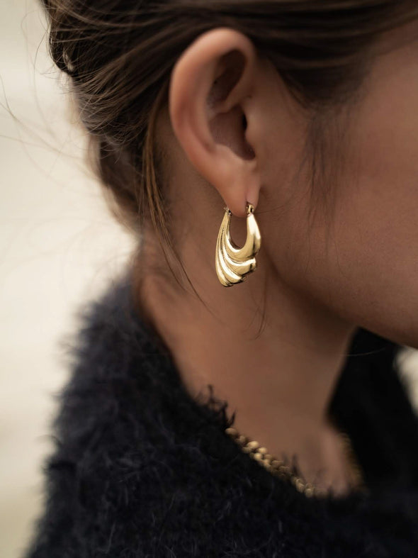 Retro Style Daja Brass Earrings