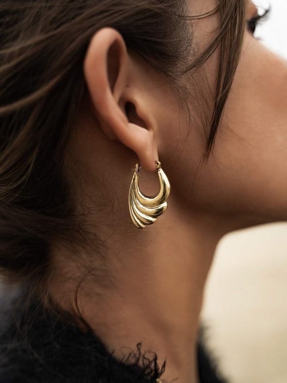Retro Style Daja Brass Earrings