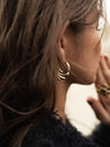 Retro Style Daja Brass Earrings