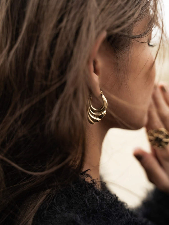 Retro Style Daja Brass Earrings