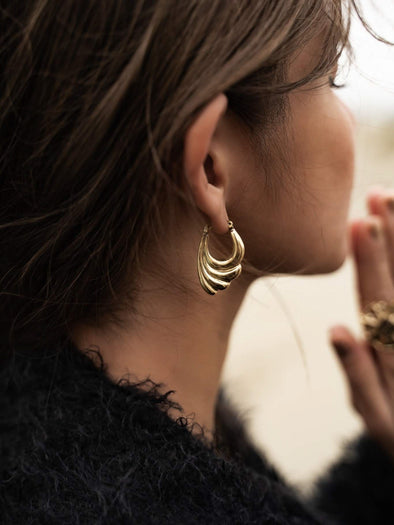 Retro Style Daja Brass Earrings