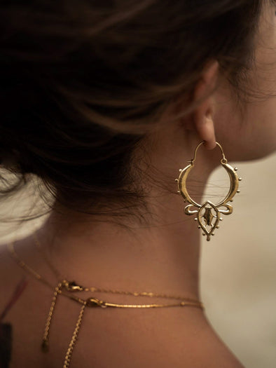 Binaka Brass Earrings
