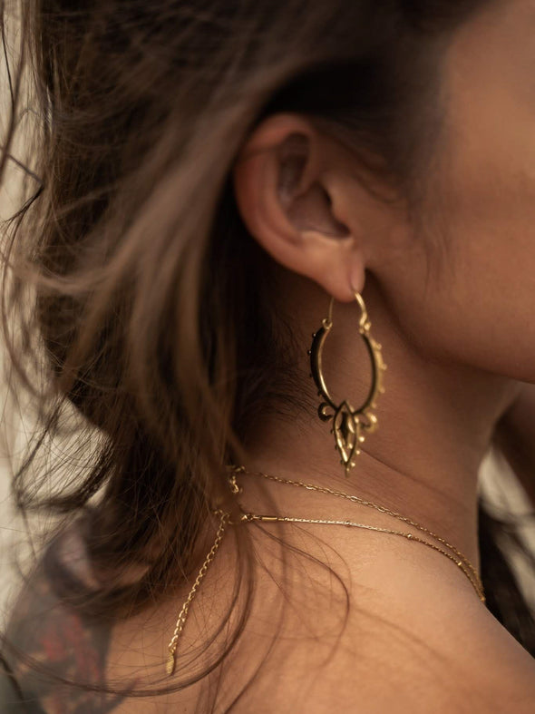 Binaka Brass Earrings