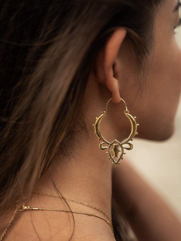 Binaka Brass Earrings