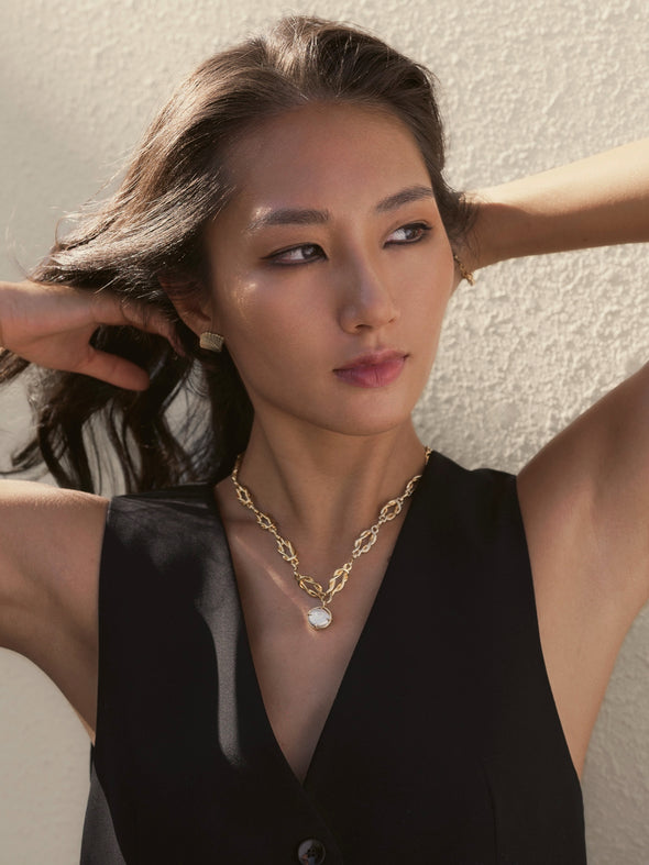 Eternity Mother of Pearl Necklace