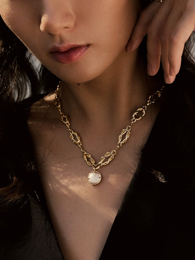 Eternity Mother of Pearl Necklace
