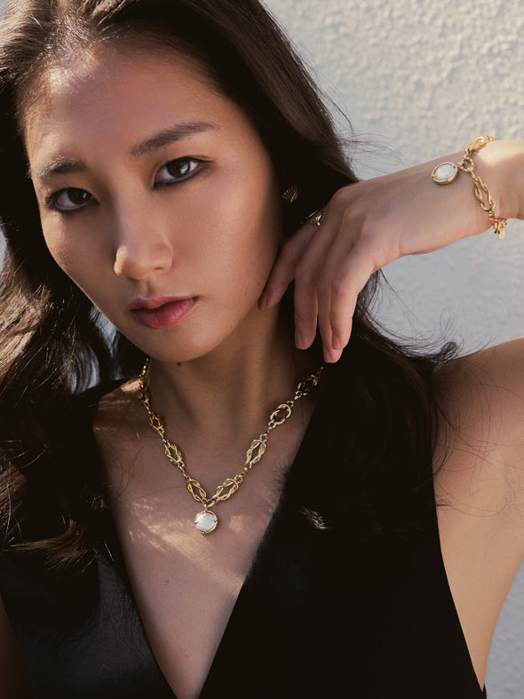Eternity Mother of Pearl Necklace