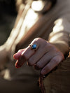 Utopia Gemstone Ring, Gemstone Ring, Labradorite, Brass Ring, Labradorite Ring, Handmade Ring, Ring.