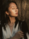 Night Sky Double Layered Necklace, Mother of Pearl, Necklace.