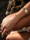 Feather Brass Bangle