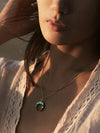 Crescent Moon Double Layered Necklace, Crescent Moon, Mother of Pearl Necklace, Abalone Necklace, Handmade Necklace, Necklace.