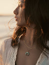 Crescent Moon Double Layered Necklace, Crescent Moon, Mother of Pearl Necklace, Abalone Necklace, Handmade Necklace, Necklace.
