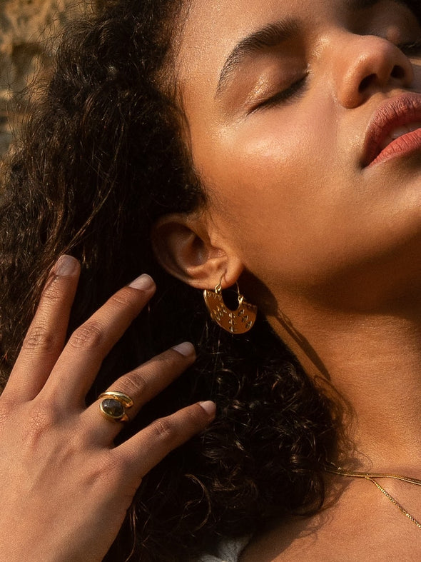Mishka Brass Earrings