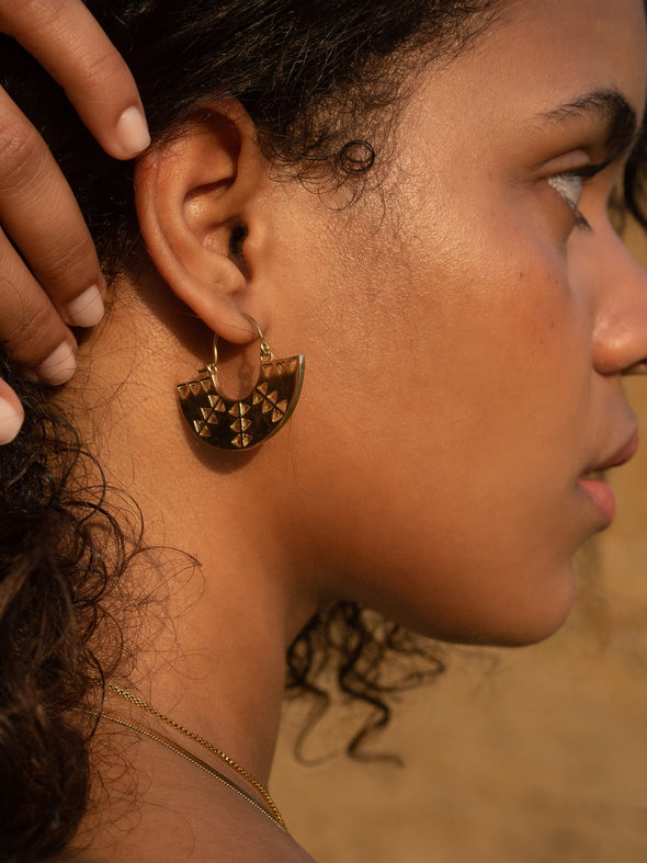 Mishka Brass Earrings