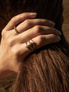 Deliz Gemstone Ring - Brass Ring, Brass Jewelry