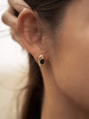 Esma Gemstone Brass Earrings, Black Onyx Earrings, Red Onyx Earrings, Labradorite Earrings
