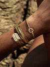 Feather Brass Bangle