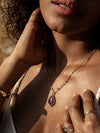 Gemma Gemstone Necklace - Amethyst Necklace, Gemstone Jewelry