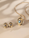 Carmen Gemstone Brass Necklace, Black Onyx Necklace, Labradorite Necklace