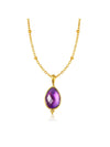 Gemma Gemstone Necklace - Amethyst Necklace, Gemstone Jewelry