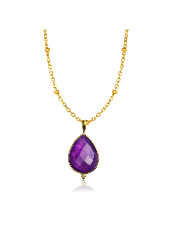 Gemma Gemstone Necklace - Amethyst Necklace, Gemstone Jewelry