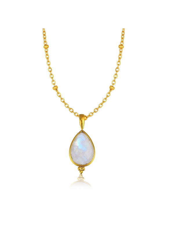 Gemma Gemstone Necklace - Moonstone Necklace, Gemstone Jewelry