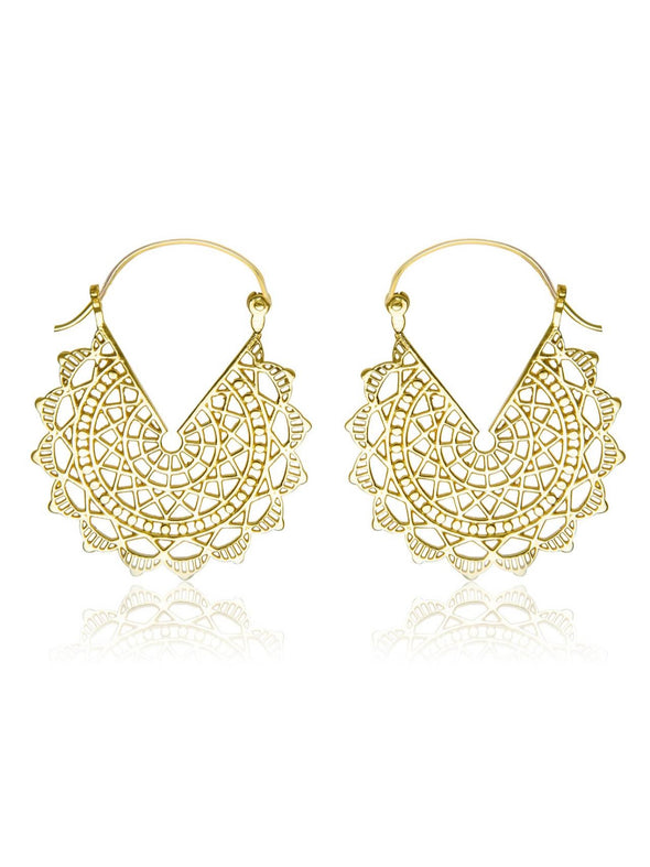 Ray of Light Brass Earrings - Brass Jewelry