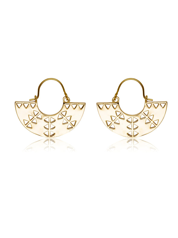 Mishka Brass Earrings