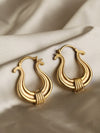 Lyre Harp Brass Earrings, Brass Earrings, Exotic Earrings, Handmade Earrings.