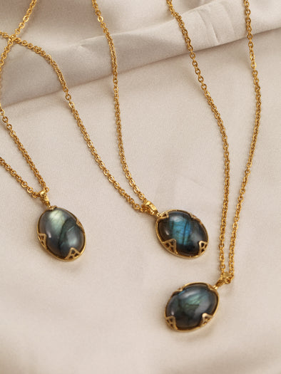 Utopia Gemstone Necklace, Gemstone Necklace, Necklace, Labradorite Necklace, Labradorite, Handmade Jewelry.