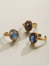 Utopia Gemstone Ring, Gemstone Ring, Labradorite, Brass Ring, Labradorite Ring, Handmade Ring, Ring.