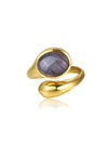 Amala Gemstone Brass Ring - Moonstone Ring