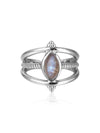 Deliz Gemstone Ring - Moonstone Ring, Silver Ring, Silver Jewelry, Gemstone