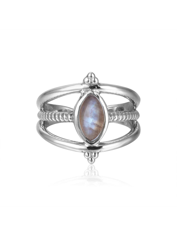 Deliz Gemstone Ring - Moonstone Ring, Silver Ring, Silver Jewelry, Gemstone