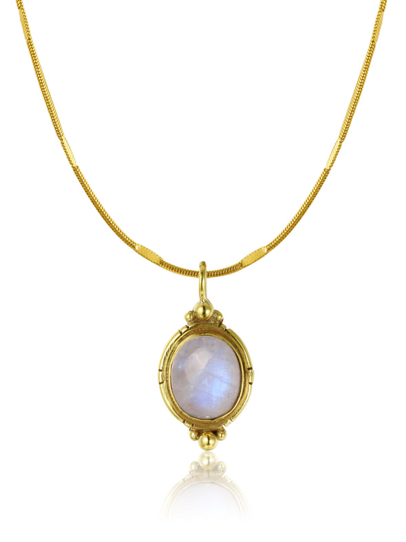 Malati Gemstone Necklace - Moonstone Necklace, Gemstone Jewelry