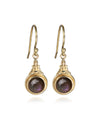 Alani Gemstone Brass Earrings - Brass Jewelry, Purple Labradorite Earring, Gemstone